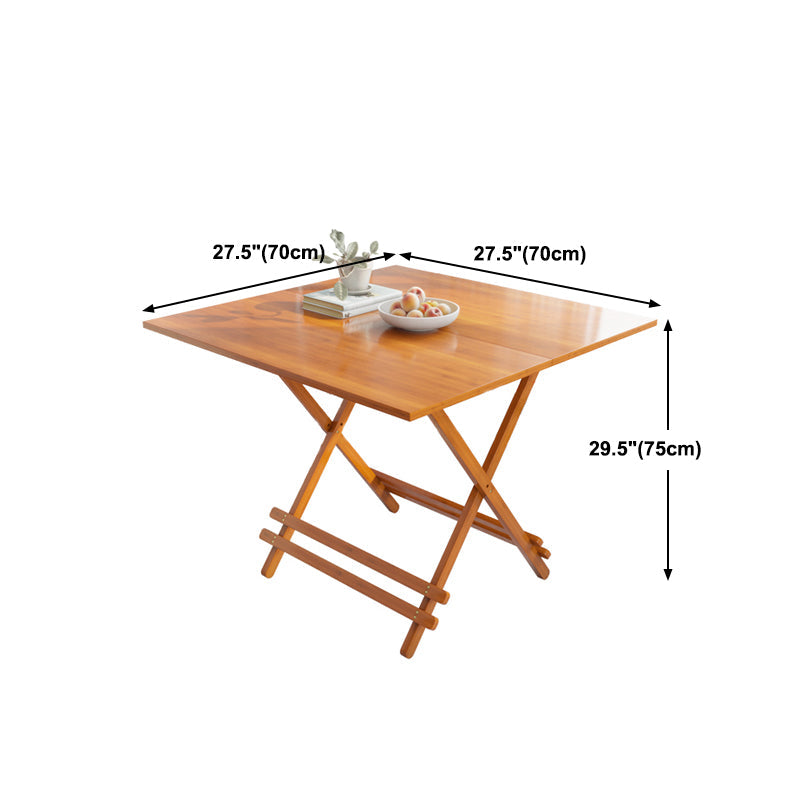 Modern Bamboo Pedestal Dining Table Natural Folding Table for Kitchen Clearhalo 'Dining Tables & Seating' 'Dining Tables' 'dining_table' 'furn' 'furn_dining_table' 'Furniture' 'furniture_dining_table' 'Kitchen & Dining Furniture' 'kitchen' 'kitchen_dining_table' 4962257