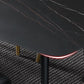 Contemporary Stone Dining Table Black Rectangle Dining Table with 4 Wood Legs Clearhalo 'Dining Tables & Seating' 'Dining Tables' 'dining_table' 'furn' 'furn_dining_table' 'Furniture' 'furniture_dining_table' 'Kitchen & Dining Furniture' 'kitchen' 'kitchen_dining_table' 4962270