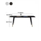 Contemporary Stone Dining Table Black Rectangle Dining Table with 4 Wood Legs Clearhalo 'Dining Tables & Seating' 'Dining Tables' 'dining_table' 'furn' 'furn_dining_table' 'Furniture' 'furniture_dining_table' 'Kitchen & Dining Furniture' 'kitchen' 'kitchen_dining_table' 4962277