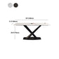 Contemporary Stone Dining Table Rectangle Dining Table with Pedestal Base in Black Clearhalo 'Dining Tables & Seating' 'Dining Tables' 'dining_table' 'furn' 'furn_dining_table' 'Furniture' 'furniture_dining_table' 'Kitchen & Dining Furniture' 'kitchen' 'kitchen_dining_table' 4962288