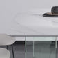 Modern Stone Double Pedestal Dining Table Rectangle White Top Table for Home Clearhalo 'Dining Tables & Seating' 'Dining Tables' 'dining_table' 'furn' 'furn_dining_table' 'Furniture' 'furniture_dining_table' 'Kitchen & Dining Furniture' 'kitchen' 'kitchen_dining_table' 4962318