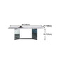 Modern Stone Double Pedestal Dining Table Rectangle White Top Table for Home Clearhalo 'Dining Tables & Seating' 'Dining Tables' 'dining_table' 'furn' 'furn_dining_table' 'Furniture' 'furniture_dining_table' 'Kitchen & Dining Furniture' 'kitchen' 'kitchen_dining_table' 4962323
