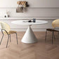 Modern Stone Pedestal Dining Table Matte Finish Round Table for Kitchen White Without Chairs Clearhalo 'Dining Tables & Seating' 'Dining Tables' 'dining_table' 'furn' 'furn_dining_table' 'Furniture' 'furniture_dining_table' 'Kitchen & Dining Furniture' 'kitchen' 'kitchen_dining_table' 4962327