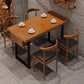 Industrial Wood Double Pedestal Dining Table Natural Rectangle Table 47.2"L x 23.6"W x 29.5"H Storage Without Chairs Clearhalo 'Dining Tables & Seating' 'Dining Tables' 'dining_table' 'furn' 'furn_dining_table' 'Furniture' 'furniture_dining_table' 'Kitchen & Dining Furniture' 'kitchen' 'kitchen_dining_table' 4962340