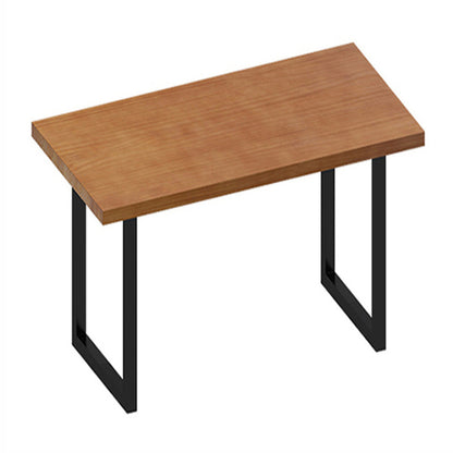 Industrial Wood Double Pedestal Dining Table Natural Rectangle Table without Storage Without Chairs Clearhalo 'Dining Tables & Seating' 'Dining Tables' 'dining_table' 'furn' 'furn_dining_table' 'Furniture' 'furniture_dining_table' 'Kitchen & Dining Furniture' 'kitchen' 'kitchen_dining_table' 4962341