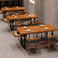 Industrial Wood Double Pedestal Dining Table Natural Rectangle Table Clearhalo 'Dining Tables & Seating' 'Dining Tables' 'dining_table' 'furn' 'furn_dining_table' 'Furniture' 'furniture_dining_table' 'Kitchen & Dining Furniture' 'kitchen' 'kitchen_dining_table' 4962343