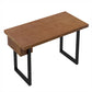 Industrial Wood Double Pedestal Dining Table Natural Rectangle Table Storage Without Chairs Clearhalo 'Dining Tables & Seating' 'Dining Tables' 'dining_table' 'furn' 'furn_dining_table' 'Furniture' 'furniture_dining_table' 'Kitchen & Dining Furniture' 'kitchen' 'kitchen_dining_table' 4962345