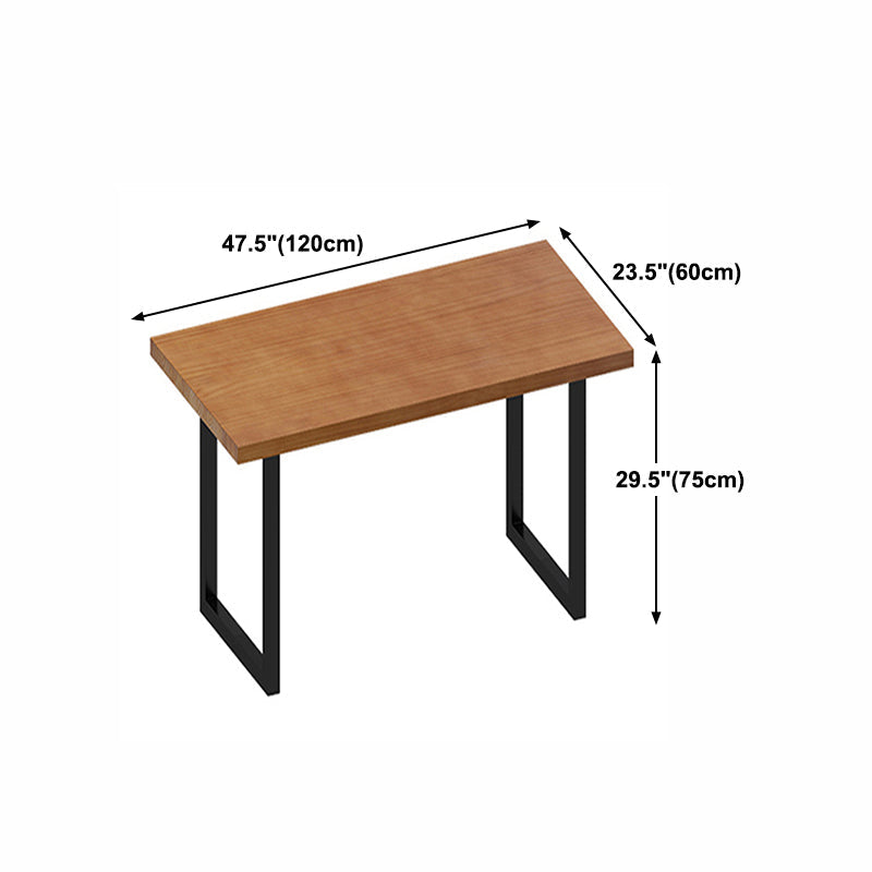 Industrial Wood Double Pedestal Dining Table Natural Rectangle Table Clearhalo 'Dining Tables & Seating' 'Dining Tables' 'dining_table' 'furn' 'furn_dining_table' 'Furniture' 'furniture_dining_table' 'Kitchen & Dining Furniture' 'kitchen' 'kitchen_dining_table' 4962352