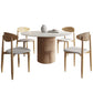 Contemporary Stone Dining Table Round Dining Table with Wood Pedestal Base Clearhalo 'Dining Tables & Seating' 'Dining Tables' 'dining_table' 'furn' 'furn_dining_table' 'Furniture' 'furniture_dining_table' 'Kitchen & Dining Furniture' 'kitchen' 'kitchen_dining_table' 4962379
