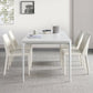 Modern White Stone Table 4 Legs Rectangle Dining Table for Kitchen 70.9"L x 31.5"W x 29.5"H Clearhalo 'Dining Tables & Seating' 'Dining Tables' 'dining_table' 'Furniture' 'furniture_dining_table' 'Kitchen & Dining Furniture' 'kitchen' 'kitchen_dining_table' 4962389
