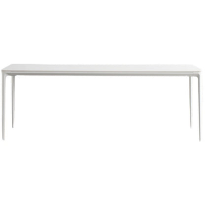 Modern White Stone Table 4 Legs Rectangle Dining Table for Kitchen Clearhalo 'Dining Tables & Seating' 'Dining Tables' 'dining_table' 'Furniture' 'furniture_dining_table' 'Kitchen & Dining Furniture' 'kitchen' 'kitchen_dining_table' 4962392