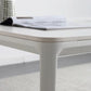 Modern White Stone Table 4 Legs Rectangle Dining Table for Kitchen Clearhalo 'Dining Tables & Seating' 'Dining Tables' 'dining_table' 'Furniture' 'furniture_dining_table' 'Kitchen & Dining Furniture' 'kitchen' 'kitchen_dining_table' 4962394