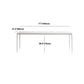 Modern White Stone Table 4 Legs Rectangle Dining Table for Kitchen Clearhalo 'Dining Tables & Seating' 'Dining Tables' 'dining_table' 'Furniture' 'furniture_dining_table' 'Kitchen & Dining Furniture' 'kitchen' 'kitchen_dining_table' 4962402