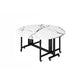 Modern Tripod Base Dinette Table Chipboard Folding Table Home Furniture (only Table) White 63"L x 63"W x 29.5"H Without Chairs Clearhalo 'Dining Tables & Seating' 'Dining Tables' 'dining_table' 'furn' 'furn_dining_table' 'Furniture' 'furniture_dining_table' 'Kitchen & Dining Furniture' 'kitchen' 'kitchen_dining_table' 4962416