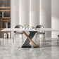 Modern Sintered Stone Dining Table White Dining Room Table with Pedestal Base Clearhalo 'Dining Tables & Seating' 'Dining Tables' 'dining_table' 'furn' 'furn_dining_table' 'Furniture' 'furniture_dining_table' 'Kitchen & Dining Furniture' 'kitchen' 'kitchen_dining_table' 4962439