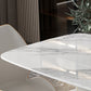 Sintered Stone White Tone Dining Table Luxury Pedestal Table for Dining Room Clearhalo 'Dining Tables & Seating' 'Dining Tables' 'dining_table' 'furn' 'furn_dining_table' 'Furniture' 'furniture_dining_table' 'Kitchen & Dining Furniture' 'kitchen' 'kitchen_dining_table' 4962456