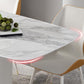 Sintered Stone White Tone Dining Table Luxury Pedestal Table for Dining Room Clearhalo 'Dining Tables & Seating' 'Dining Tables' 'dining_table' 'furn' 'furn_dining_table' 'Furniture' 'furniture_dining_table' 'Kitchen & Dining Furniture' 'kitchen' 'kitchen_dining_table' 4962457