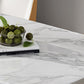 Sintered Stone White Tone Dining Table Luxury Pedestal Table for Dining Room Clearhalo 'Dining Tables & Seating' 'Dining Tables' 'dining_table' 'furn' 'furn_dining_table' 'Furniture' 'furniture_dining_table' 'Kitchen & Dining Furniture' 'kitchen' 'kitchen_dining_table' 4962458