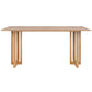 Modern Oak Table for Restaurant Rectangle Dining Table with Double Pedestal 78.7"L x 31.5"W x 29.5"H Without Chairs Clearhalo 'Dining Tables & Seating' 'Dining Tables' 'dining_table' 'furn' 'furn_dining_table' 'Furniture' 'furniture_dining_table' 'Kitchen & Dining Furniture' 'kitchen' 'kitchen_dining_table' 4962481