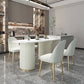 Traditional Luxury Dining Table Oval Double Pedestal Home Furniture for Indoor 70.9"L x 31.5"W x 29.5"H Without Chairs Clearhalo 'Dining Tables & Seating' 'Dining Tables' 'dining_table' 'furn' 'furn_dining_table' 'Furniture' 'furniture_dining_table' 'Kitchen & Dining Furniture' 'kitchen' 'kitchen_dining_table' 4962493