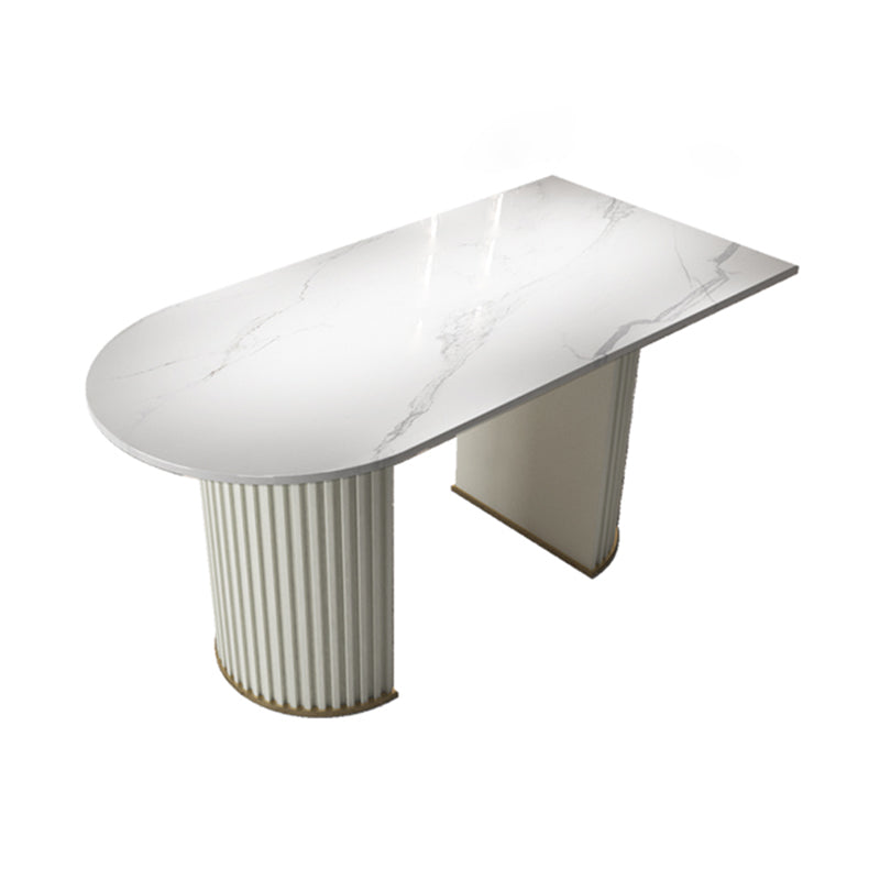 Traditional Luxury Dining Table Oval Double Pedestal Home Furniture for Indoor Clearhalo 'Dining Tables & Seating' 'Dining Tables' 'dining_table' 'furn' 'furn_dining_table' 'Furniture' 'furniture_dining_table' 'Kitchen & Dining Furniture' 'kitchen' 'kitchen_dining_table' 4962495
