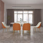 Sintered Stone Top White Table for Restaurant Modern Oval Table with Double Pedestal 70.9"L x 31.5"W x 29.5"H Without Chairs Clearhalo 'Dining Tables & Seating' 'Dining Tables' 'dining_table' 'furn' 'furn_dining_table' 'Furniture' 'furniture_dining_table' 'Kitchen & Dining Furniture' 'kitchen' 'kitchen_dining_table' 4962516