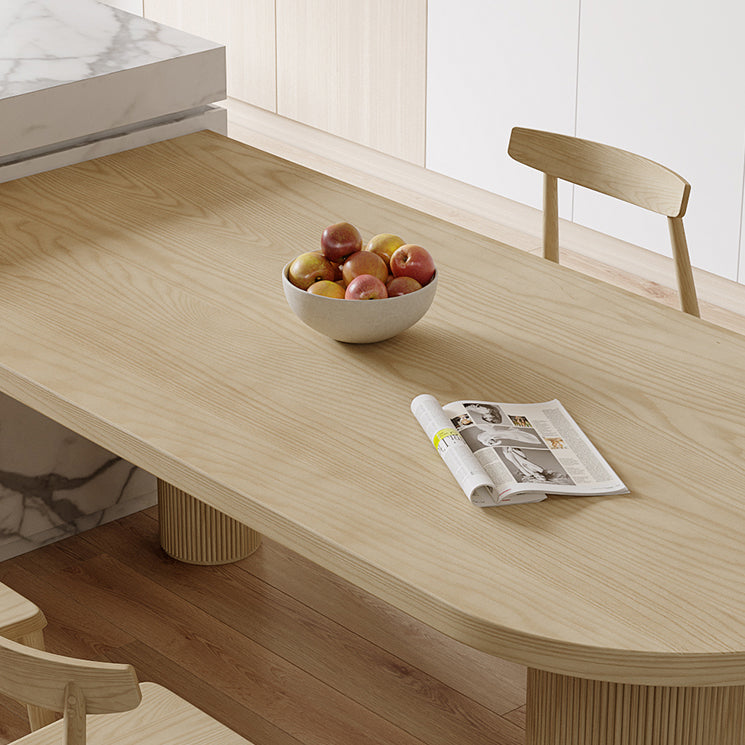 Modern Style Dining Table Brown Solid Wood Dining Table for Kitchen Clearhalo 'Dining Tables & Seating' 'Dining Tables' 'dining_table' 'furn' 'furn_dining_table' 'Furniture' 'furniture_dining_table' 'Kitchen & Dining Furniture' 'kitchen' 'kitchen_dining_table' 4962533