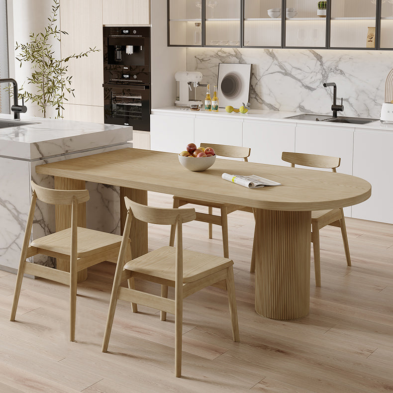 Modern Style Dining Table Brown Solid Wood Dining Table for Kitchen Clearhalo 'Dining Tables & Seating' 'Dining Tables' 'dining_table' 'furn' 'furn_dining_table' 'Furniture' 'furniture_dining_table' 'Kitchen & Dining Furniture' 'kitchen' 'kitchen_dining_table' 4962534
