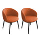 Glam Style Parsons Arm Chair Faux Leather Indoor Dining Chair Orange 2 Piece Set Clearhalo 'Dining Chairs' 'Dining Tables & Seating' 'dining_chair' 'furn' 'furn_dining_chair' 'Furniture' 'furniture_dining_chair' 'Kitchen & Dining Furniture' 4962557