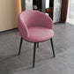 Glam Style Parsons Arm Chair Faux Leather Indoor Dining Chair Pink 1 Piece Clearhalo 'Dining Chairs' 'Dining Tables & Seating' 'dining_chair' 'furn' 'furn_dining_chair' 'Furniture' 'furniture_dining_chair' 'Kitchen & Dining Furniture' 4962558