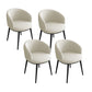 Glam Style Parsons Arm Chair Faux Leather Indoor Dining Chair White 4 Piece Set Clearhalo 'Dining Chairs' 'Dining Tables & Seating' 'dining_chair' 'furn' 'furn_dining_chair' 'Furniture' 'furniture_dining_chair' 'Kitchen & Dining Furniture' 4962565