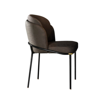 Fabric Dining Side Chair Contemporary Style Dining Chair for Dining Room Grey 1 Piece Clearhalo 'Dining Chairs' 'Dining Tables & Seating' 'dining_chair' 'furn' 'furn_dining_chair' 'Furniture' 'furniture_dining_chair' 'Kitchen & Dining Furniture' 4962570