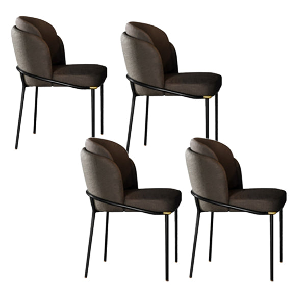 Fabric Dining Side Chair Contemporary Style Dining Chair for Dining Room Grey 4 Piece Set Clearhalo 'Dining Chairs' 'Dining Tables & Seating' 'dining_chair' 'furn' 'furn_dining_chair' 'Furniture' 'furniture_dining_chair' 'Kitchen & Dining Furniture' 4962574
