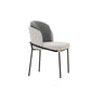 Fabric Dining Side Chair Contemporary Style Dining Chair for Dining Room White-Gray 1 Piece Clearhalo 'Dining Chairs' 'Dining Tables & Seating' 'dining_chair' 'furn' 'furn_dining_chair' 'Furniture' 'furniture_dining_chair' 'Kitchen & Dining Furniture' 4962581