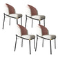 Fabric Dining Side Chair Contemporary Style Dining Chair for Dining Room White-Pink 4 Piece Set Clearhalo 'Dining Chairs' 'Dining Tables & Seating' 'dining_chair' 'furn' 'furn_dining_chair' 'Furniture' 'furniture_dining_chair' 'Kitchen & Dining Furniture' 4962589