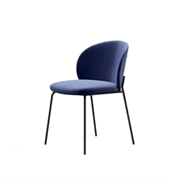 Metal Base Dining Side Chair Contemporary Style Kitchen Side Chair Blue 1 Piece Clearhalo 'Dining Chairs' 'Dining Tables & Seating' 'dining_chair' 'furn' 'furn_dining_chair' 'Furniture' 'furniture_dining_chair' 'Kitchen & Dining Furniture' 4962628