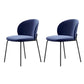 Metal Base Dining Side Chair Contemporary Style Kitchen Side Chair Blue 2 Piece Set Clearhalo 'Dining Chairs' 'Dining Tables & Seating' 'dining_chair' 'furn' 'furn_dining_chair' 'Furniture' 'furniture_dining_chair' 'Kitchen & Dining Furniture' 4962629