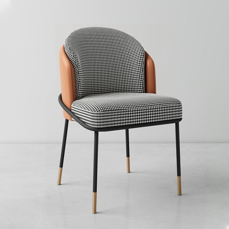 Armless Dining Chairs Contemporary Kitchen Side Chairs for Dining Room White-Saffron 1 Piece Clearhalo 'Dining Chairs' 'Dining Tables & Seating' 'dining_chair' 'furn' 'furn_dining_chair' 'Furniture' 'furniture_dining_chair' 'Kitchen & Dining Furniture' 4962645