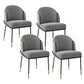 Armless Dining Chairs Contemporary Kitchen Side Chairs for Dining Room White-Gray 4 Piece Set Clearhalo 'Dining Chairs' 'Dining Tables & Seating' 'dining_chair' 'furn' 'furn_dining_chair' 'Furniture' 'furniture_dining_chair' 'Kitchen & Dining Furniture' 4962655