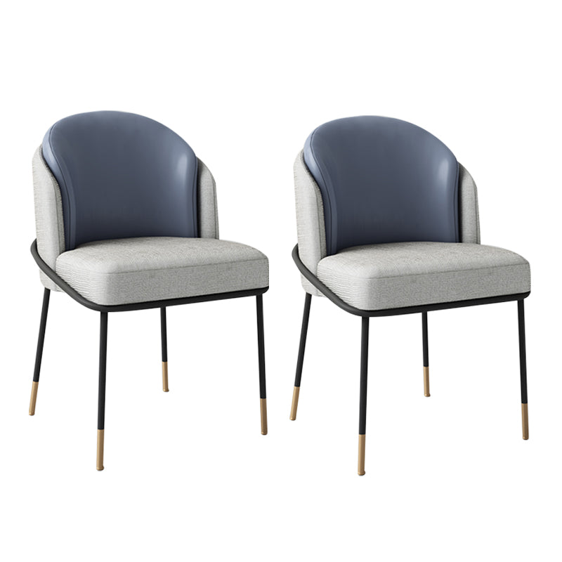 Armless Dining Chairs Contemporary Kitchen Side Chairs for Dining Room Gray-Blue 2 Piece Set Clearhalo 'Dining Chairs' 'Dining Tables & Seating' 'dining_chair' 'furn' 'furn_dining_chair' 'Furniture' 'furniture_dining_chair' 'Kitchen & Dining Furniture' 4962664