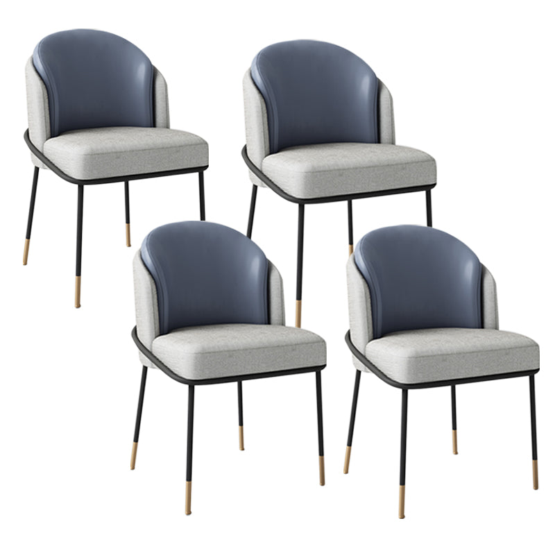 Armless Dining Chairs Contemporary Kitchen Side Chairs for Dining Room Gray-Blue 4 Piece Set Clearhalo 'Dining Chairs' 'Dining Tables & Seating' 'dining_chair' 'furn' 'furn_dining_chair' 'Furniture' 'furniture_dining_chair' 'Kitchen & Dining Furniture' 4962667