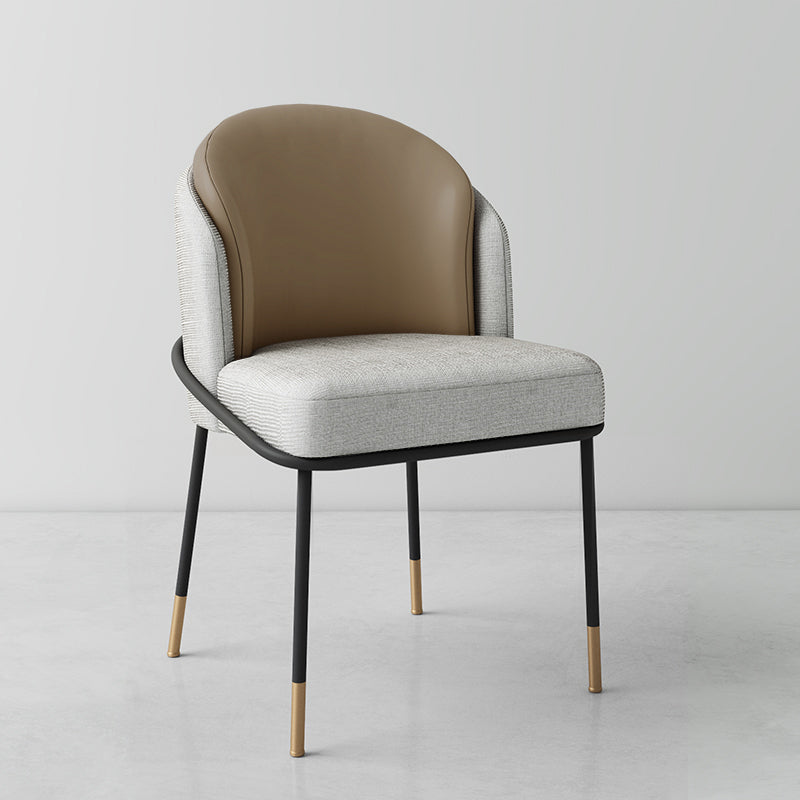 Armless Dining Chairs Contemporary Kitchen Side Chairs for Dining Room Gray-Brown 1 Piece Clearhalo 'Dining Chairs' 'Dining Tables & Seating' 'dining_chair' 'furn' 'furn_dining_chair' 'Furniture' 'furniture_dining_chair' 'Kitchen & Dining Furniture' 4962668