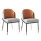 Armless Dining Chairs Contemporary Kitchen Side Chairs for Dining Room Grey Orange 2 Piece Set Clearhalo 'Dining Chairs' 'Dining Tables & Seating' 'dining_chair' 'furn' 'furn_dining_chair' 'Furniture' 'furniture_dining_chair' 'Kitchen & Dining Furniture' 4962672