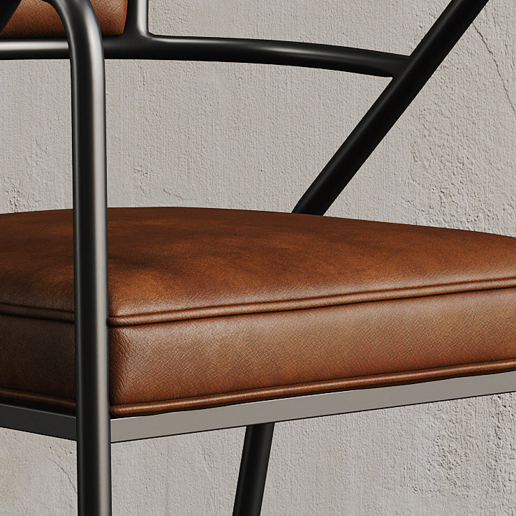 Glam Style Indoor Arm Chair Open Back 21.65" Wide Dining Chair Clearhalo 'Dining Chairs' 'Dining Tables & Seating' 'dining_chair' 'furn' 'furn_dining_chair' 'Furniture' 'furniture_dining_chair' 'Kitchen & Dining Furniture' 4962685