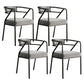 Glam Style Indoor Arm Chair Open Back 21.65" Wide Dining Chair Light Grey 4 Piece Set Black Clearhalo 'Dining Chairs' 'Dining Tables & Seating' 'dining_chair' 'furn' 'furn_dining_chair' 'Furniture' 'furniture_dining_chair' 'Kitchen & Dining Furniture' 4962710
