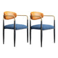 Arm Dining Chairs Modern Faux Leather Side Chairs for Dining Room Blue-Orange 2 Piece Set Clearhalo 'Dining Chairs' 'Dining Tables & Seating' 'dining_chair' 'furn' 'furn_dining_chair' 'Furniture' 'furniture_dining_chair' 'Kitchen & Dining Furniture' 4962760