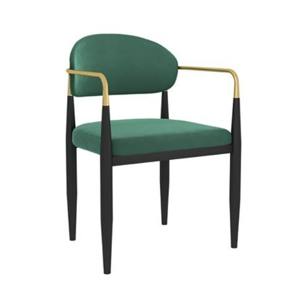 Arm Dining Chairs Modern Faux Leather Side Chairs for Dining Room Green 1 Piece Clearhalo 'Dining Chairs' 'Dining Tables & Seating' 'dining_chair' 'furn' 'furn_dining_chair' 'Furniture' 'furniture_dining_chair' 'Kitchen & Dining Furniture' 4962763