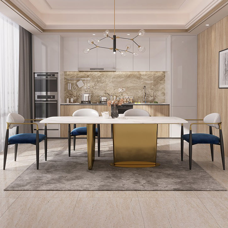 Arm Dining Chairs Modern Faux Leather Side Chairs for Dining Room Clearhalo 'Dining Chairs' 'Dining Tables & Seating' 'dining_chair' 'furn' 'furn_dining_chair' 'Furniture' 'furniture_dining_chair' 'Kitchen & Dining Furniture' 4962771