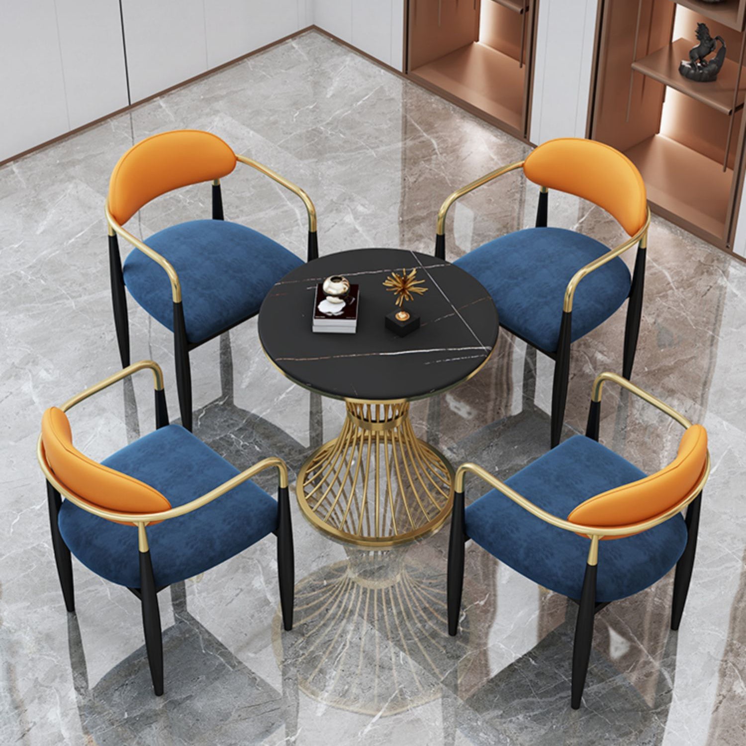 Arm Dining Chairs Modern Faux Leather Side Chairs for Dining Room Clearhalo 'Dining Chairs' 'Dining Tables & Seating' 'dining_chair' 'furn' 'furn_dining_chair' 'Furniture' 'furniture_dining_chair' 'Kitchen & Dining Furniture' 4962773