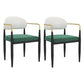 Arm Dining Chairs Modern Faux Leather Side Chairs for Dining Room White-Green 2 Piece Set Clearhalo 'Dining Chairs' 'Dining Tables & Seating' 'dining_chair' 'furn' 'furn_dining_chair' 'Furniture' 'furniture_dining_chair' 'Kitchen & Dining Furniture' 4962778